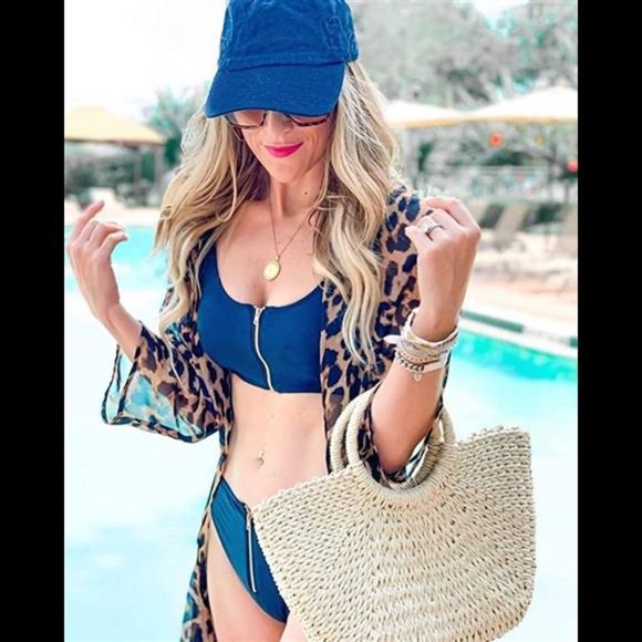 Cardigan Floral Print Long Sleeve Cover Up Beach Coverup - Picture 4 of 5